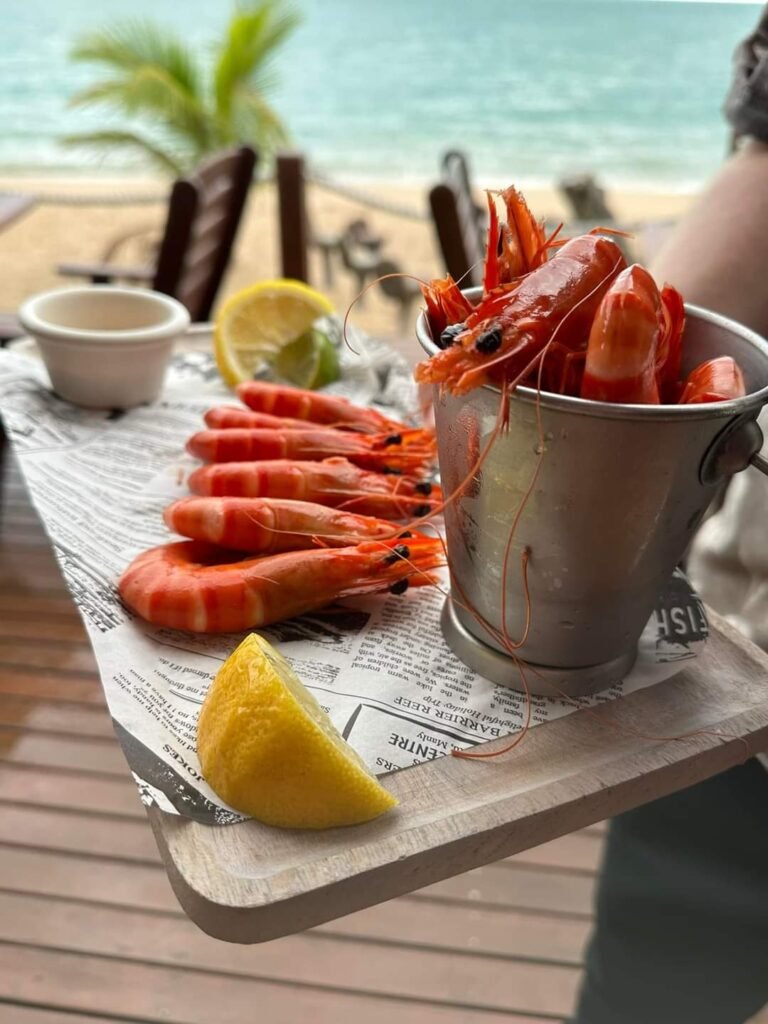 Bucket of prawns