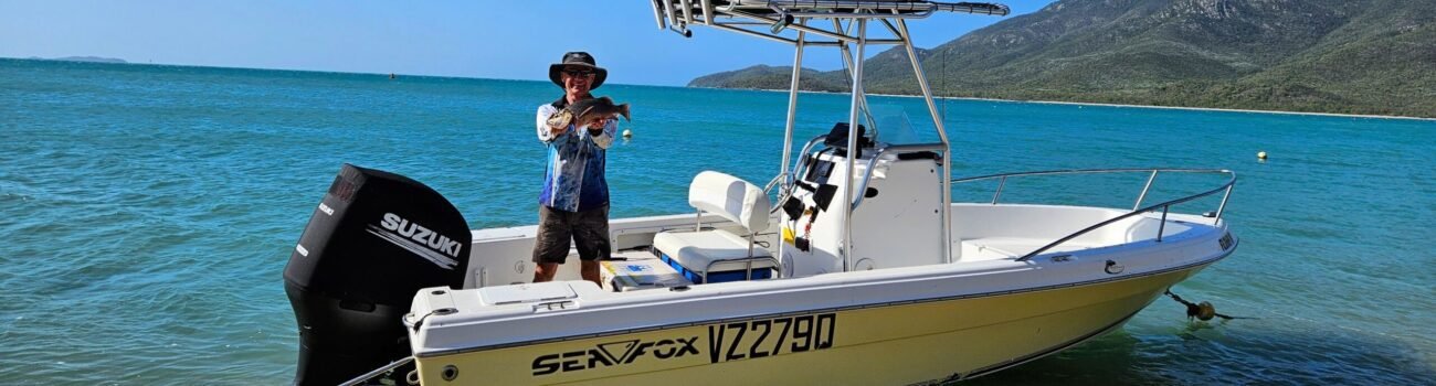 Fishing from a boat