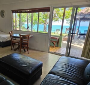 Deluxe Bungalow Viewing Ocean From the Lounge Seating